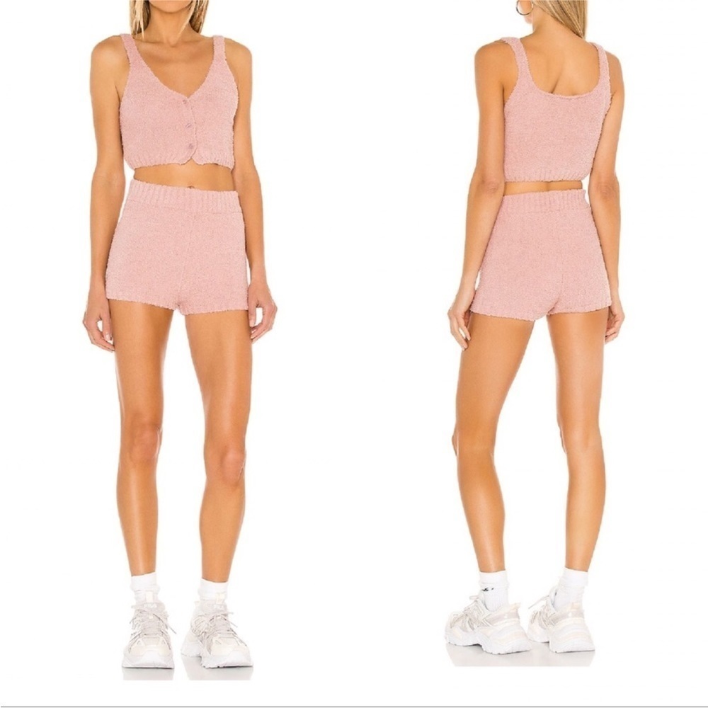 Superdown 2 Piece Soft Tank‎ Shorts Outfit in Pink Size Extra Small